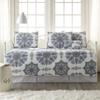Twin size Daybed Quilted Cover Set, 6-Piece Quilt Bedding easy care, Blue view 1