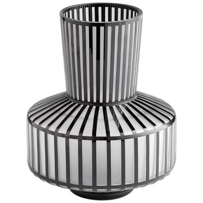 Cyan Lighting 10875 Lined Up - Vase-11.75 Inches Tall and 9.5 Inches Wide, Black Finish
