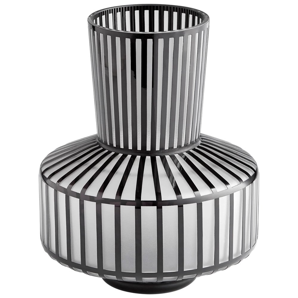 Cyan Lighting 10875 Lined Up - Vase-11.75 Inches Tall and 9.5 Inches Wide, Black Finish