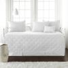 Southshore Fine Living, Inc. Twin Daybed Comforter Set, 6-Piece Twin Bedding Set with Daybed Cover, 3 Pillow Shams, Bed Skirt, Throw Pillow - Day Bed Quilt Set, Brickyard White view 1