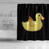 OERJU 72x84inch Yellow Duckling Shower Curtain Cute Cartoon Toy Kids Style Black Waterproof Fabric Polyester Bathromm Curtain Decoration Bath Accessories Washable Durable with Hooks view 3