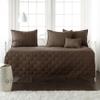 Southshore Fine Living, Inc. Twin Daybed Comforter Set, 6-Piece Twin Bedding Set with Daybed Cover, 3 Pillow Shams, Bed Skirt, Throw Pillow - Day Bed Quilt Set, Brickyard Brown view 1