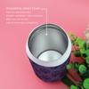 10oz Stainless Steel Tumbler with Lid & Straw-Double Wall Vacuum Insulated Travel Mug,Halloween Decor Ghost Face Purple Pattern Water Bottle Coffee Beverage Drinks Cup for Adults Kids view 2