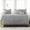 Southshore Fine Living, Inc. Twin Daybed Comforter Set, 6-Piece Twin Bedding Set with Daybed Cover, 3 Pillow Shams, Bed Skirt, Throw Pillow - Day Bed Quilt Set, Brickyard Steel Grey view 1