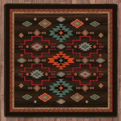 BLACK FOREST DECOR Southwest Canyon Rug - 8 Ft. Square