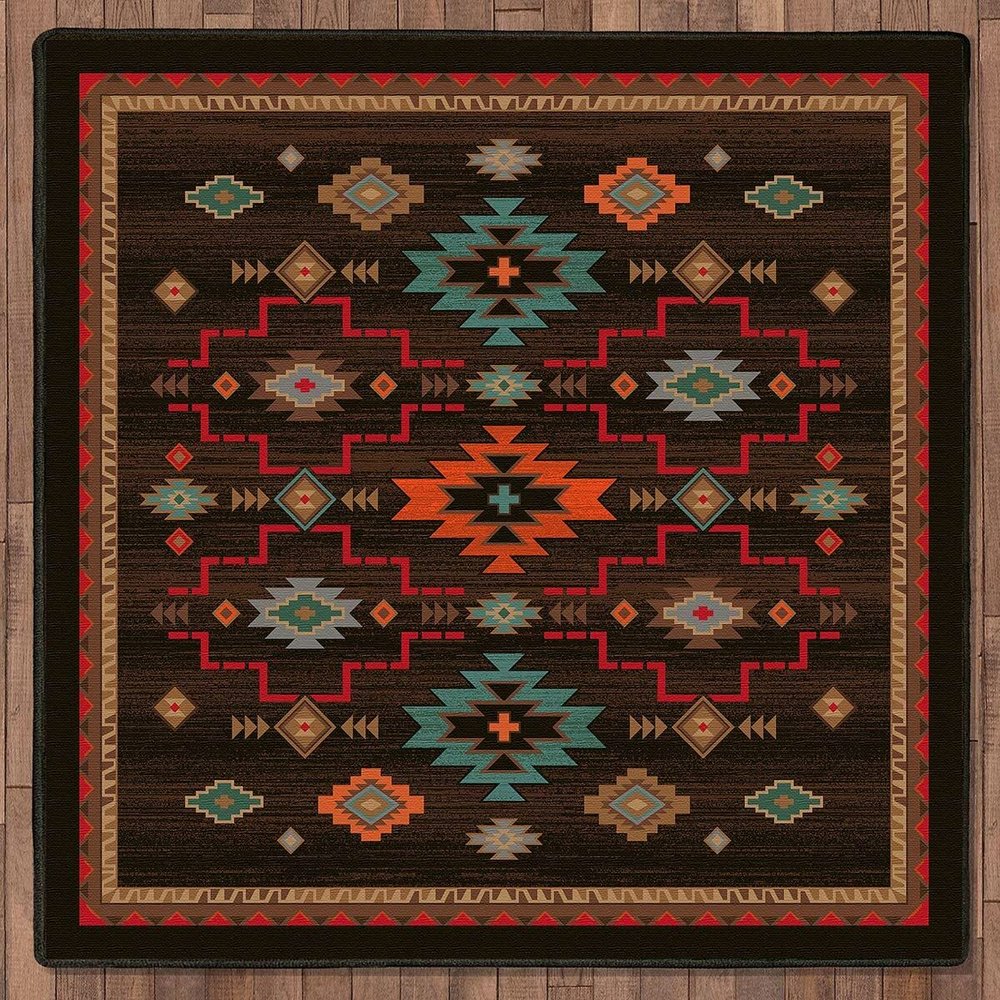 BLACK FOREST DECOR Southwest Canyon Rug - 8 Ft. Square