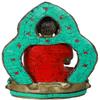 Exotic India Preaching Buddha on Lotus Pedestal - Tibetan Buddhist - Brass Statue with Inlay Work view 3