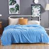 XMZFQ Flannel Bed Blanket Throw Solid Color Stripe Home Office Nap Blanket Comforter Microfiber Bedspread Blanket for Bed Couch Sofa Chair Fall Nap Travel,Sky Blue,70X100cm view 1
