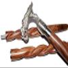 PIRU Designer Dragon Silver Handle Cane Walking Stick 3 fold view 1