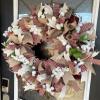 Country Darling Rustic Primative Country Farmhouse Valentine's Day Fall Christmas Everyday Deco Mesh Front Door Wreath, Everyday Burgundy Gingham Home Decor, Porch Patio Kitchen Pantry Decoration view 3