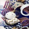 Artisan nautical, coastal everyday year round wreath with monogram letter R (most letters available), starfish & sand dollar for outdoor or indoor decorations. Wreath is very full, measures 18x18x6 view 2