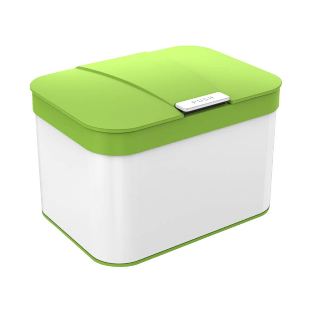 Ibergrif, Kitchen Countertop Bin with Lid, Hygienic Waste Disposal Caddy, Plastic, 50 litres (25 x 18,8 x 17 cm),