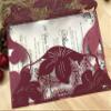 50pc Pearl Burgundy Red Laser Cut Wedding Invitations Cards,4 Folded Flower Laser Cut Invitation Cards,Custom Invitation Cards,Please Pick Colors view 4