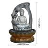 Buddha Tabletop Waterfall Fountain Meditation Relaxing Indoor Decoration, Zen Fountain for Home, Office, Bedroom Decoration(Grey 2) view 2