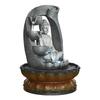 Buddha Tabletop Waterfall Fountain Meditation Relaxing Indoor Decoration, Zen Fountain for Home, Office, Bedroom Decoration(Grey 2) view 3