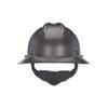 MSA 10204786 Hydro Dip V-Gard Full-Brim Hard Hat With Fas-Trac III Ratchet Suspension | Polyethylene Shell, Self Adjusting Crown Straps - Standard Size in Sport Carbon view 2