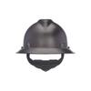 MSA 10204786 Hydro Dip V-Gard Full-Brim Hard Hat With Fas-Trac III Ratchet Suspension | Polyethylene Shell, Self Adjusting Crown Straps - Standard Size in Sport Carbon view 3