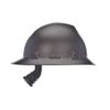 MSA 10204786 Hydro Dip V-Gard Full-Brim Hard Hat With Fas-Trac III Ratchet Suspension | Polyethylene Shell, Self Adjusting Crown Straps - Standard Size in Sport Carbon view 4