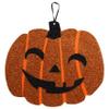 KONNET Fall Halloween 11.5x10.25-in. Halloween Glitter Pumpkin Jack O Lantern Themed Glitter Wall Signs Burlap Pumpkin Bows view 2
