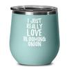 Blooming Onion Wine Glass Funny Food Lover Gift Addict I Just Really Love Insulated Tumbler Lid Teal view 1