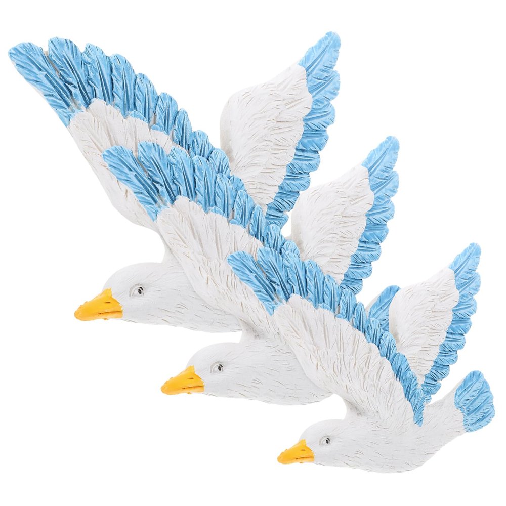 BESPORTBLE 3pcs Wall Art Nautical Hanging Home Decor Bird Plaques Beach Theme Nautical Wall Hanging Decor Style 2