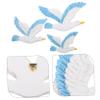 BESPORTBLE 3pcs Wall Art Nautical Hanging Home Decor Bird Plaques Beach Theme Nautical Wall Hanging Decor Style 2 view 2