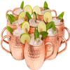Advanced Mixology Bulk Purchase - Barrel Style Moscow Mule Copper Mug with Copper Handle - $6.60/mug view 3