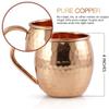 Advanced Mixology Bulk Purchase - Barrel Style Moscow Mule Copper Mug with Copper Handle - $6.60/mug view 4