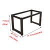 NWHJ Rectangular Table Leg Base Frame for Farmhouse Desk, Dining Table, Computer Desk, Metal Industrial Style, Easy to Assemble view 2