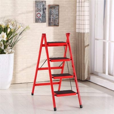 CGF-Stands Portable Step Ladder Folding Step Stool with Anti-Slip Wide Pedal, Sturdy Aluminum 4 Step Stool,Lightweight Folding Step Ladder for Adults Hold Up to 300lb
