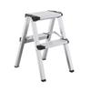 2 Step Stool Stepladders Lightweight Folding Step Ladder with Handgrip Anti-Slip Sturdy and Wide Pedal Steel Ladder Mini-Stool 300lbs Silver view 1