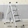 CGF-Stands Portable Step Ladder Folding Step Stool with Anti-Slip Wide Pedal, Sturdy Aluminum 4 Step Stool,Lightweight Folding Step Ladder for Adults Hold Up to 300lb view 3