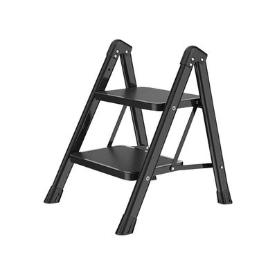 CGF-Stands 2 Step Ladder | Safety Folding Step Stool | Portable Foldable Stepladder | Anti Slip Feet, Strong Sturdy Aluminum, 330lb Max Capacity, Ideal for Home/Kitchen