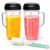 2 Packs Replacement for Magic Bullet Blender Cups, Tall 22oz Cup w/Flip-Top To-Go Lid, Blender Replacement Parts, Mug with Handle Compatible with Magic Bullet 250w MB1001 view 1