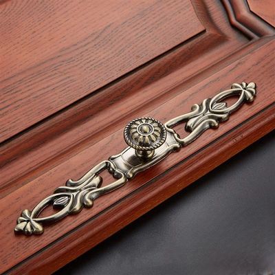 Geeyu Cabinet Handle 128, Antique Handle Knob Furniture Handle Kitchen Cabinet Handle Drawer Handle Pulls Zinc Alloy Cupboard Handles European Handles, Indoor Hardware (Color : 658B)
