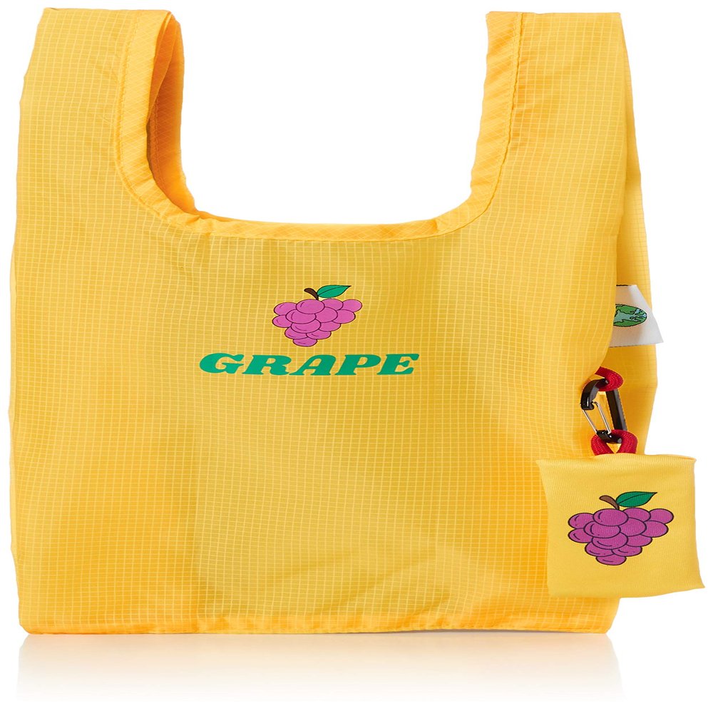 Aventura ofe-30632 Eco Bag, My Bag, Shopper, Marche Bag, Eco Tote Bag, Convenience Store, Convenience Store, Eco Bag, Nylon Bag, Small, Small, Storage Pouch Included, Carabiner Included, Yellow