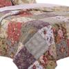 Benjara Chicago 5 Piece Fabric Queen Size Quilt Set with Jacobean Prints, Multicolor view 3