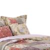 Benjara Chicago 5 Piece Fabric Queen Size Quilt Set with Jacobean Prints, Multicolor view 4