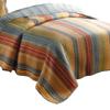 Benjara Huascaran 2 Piece Fabric Twin Size Quilt Set with Channel Stitching, Multicolor view 2
