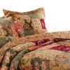 Benjara Kamet 3 Piece Fabric King Size Quilt Set with Floral Prints, Multicolor view 4