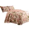 Benzara BM14961 Atlanta Fabric Quilt Set with Butterfly Print Multi Color - Queen Size - 3 Piece view 1