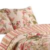 Benzara BM14961 Atlanta Fabric Quilt Set with Butterfly Print Multi Color - Queen Size - 3 Piece view 3