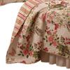 Benzara BM14961 Atlanta Fabric Quilt Set with Butterfly Print Multi Color - Queen Size - 3 Piece view 4