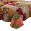 Benjara Kamet 5 Piece Fabric King Size Quilt Set with Floral Prints, Multicolor view 2