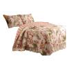 Benjara Atlanta Fabric 3 Piece King Size Quilt Set with Butterfly Prints, Multicolor view 4