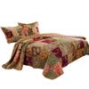 Benzara BM14954 Kamet Fabric Bedspread Set with Floral Prints Multi Color - Full Size - 3 Piece view 1