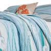 Benjara Maritsa Four Piece Twin Size Fabric Quilt Set with Coastal Prints, Blue view 4