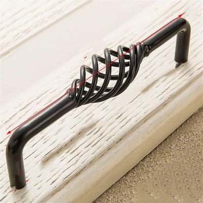 Geeyu Door Cabinet Handles, Hollow Out Birdcage Handles,Antique Bronze Cabinet Handles, Drawer Knobs,Wardrobe Door Pullers,Vintage Furniture Handle, Indoor Hardware (Color : 3002 128 Black)