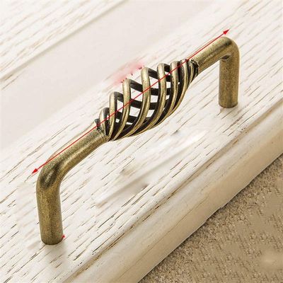 Geeyu Door Cabinet Handles, Hollow Out Birdcage Handles,Antique Bronze Cabinet Handles, Drawer Knobs,Wardrobe Door Pullers,Vintage Furniture Handle, Indoor Hardware (Color : 3002 96 Bronze)