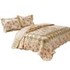 Benjara Denali 3 Piece Fabric King Size Quilt Set with Floral Prints, Multicolor view 1
